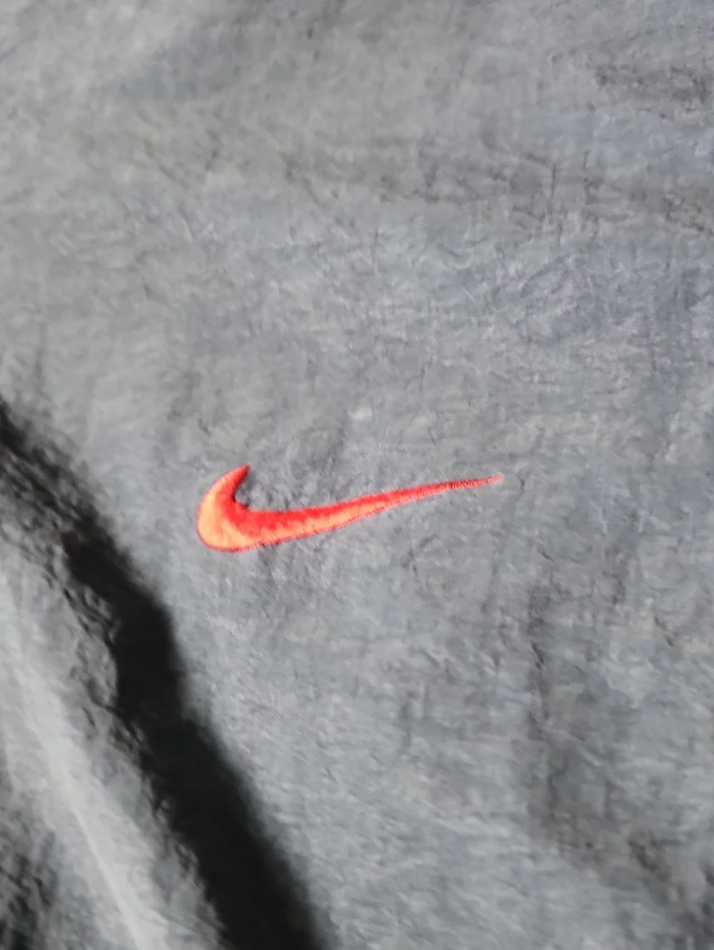 Vintage Nike Navy Blue Track Pants with Red Swoosh